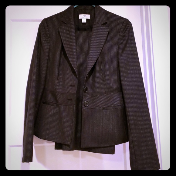 2-Piece Pinstripe Suit: Jacket and Pants - Picture 1 of 8
